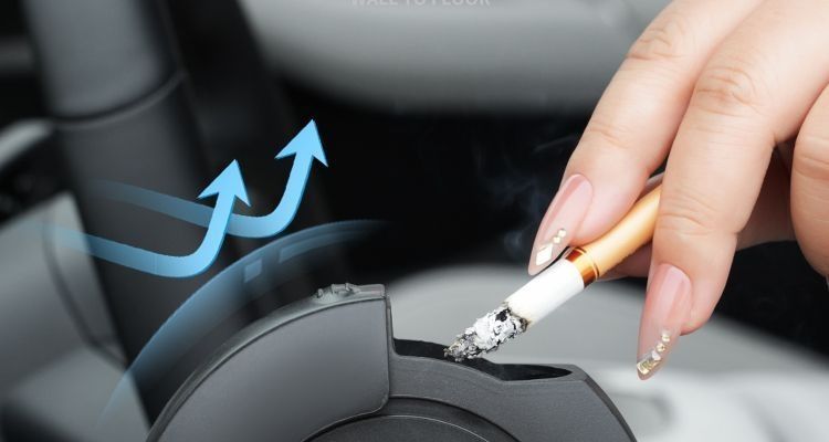 Unique car-mounted metal ashtray, anti-ash flying, 6-in-1 ashtray for car doors and interior, prevents ash from flying around, creative new design