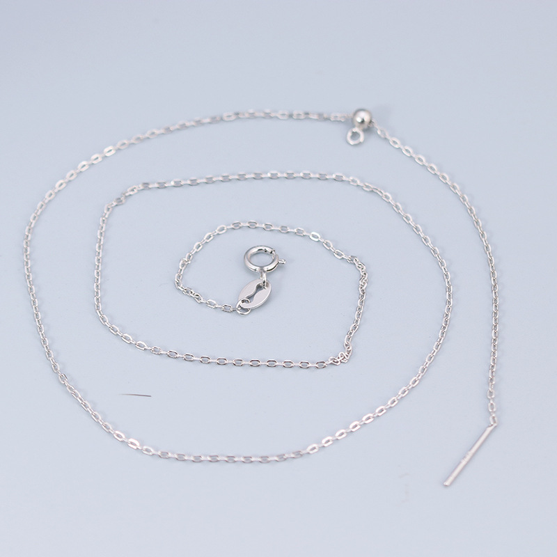 Cadena de caja de collar de plata esterlina S925 cadena en forma de O Cadena de onda de agua cadena estrellada Cruz cadena femenina Cadena de clavícula cadena al por mayor