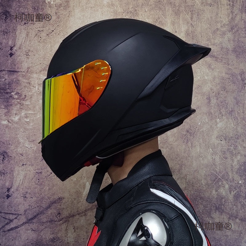 ORZ Motorcycle Helmet Full Face 3C Certified Summer Bluetooth Tail Wing