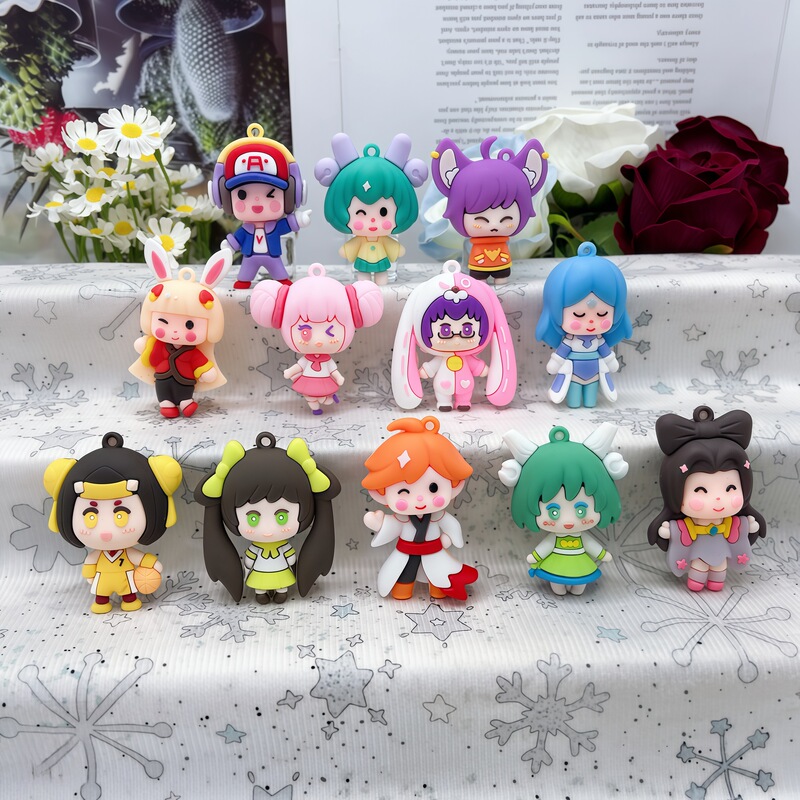 Creative Cartoon Honor of Kings Hero Keychain Bag Pendant Archaeological Figurine Blind Box Small Gift Accessories Wholesale