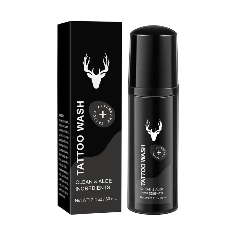 Cross-Border Tattoo Foam Cleansing Mousse 60ml Deep Cleansing Nourishing Moisturizing Tattoo Care Bubble Cleanser