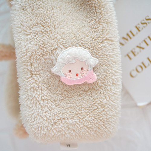 Couple Lamb Bear Three-dimensional Curly Lamb Embroidered Cloth Scarf DIY Mobile Phone Case Clothes Patch Wholesale