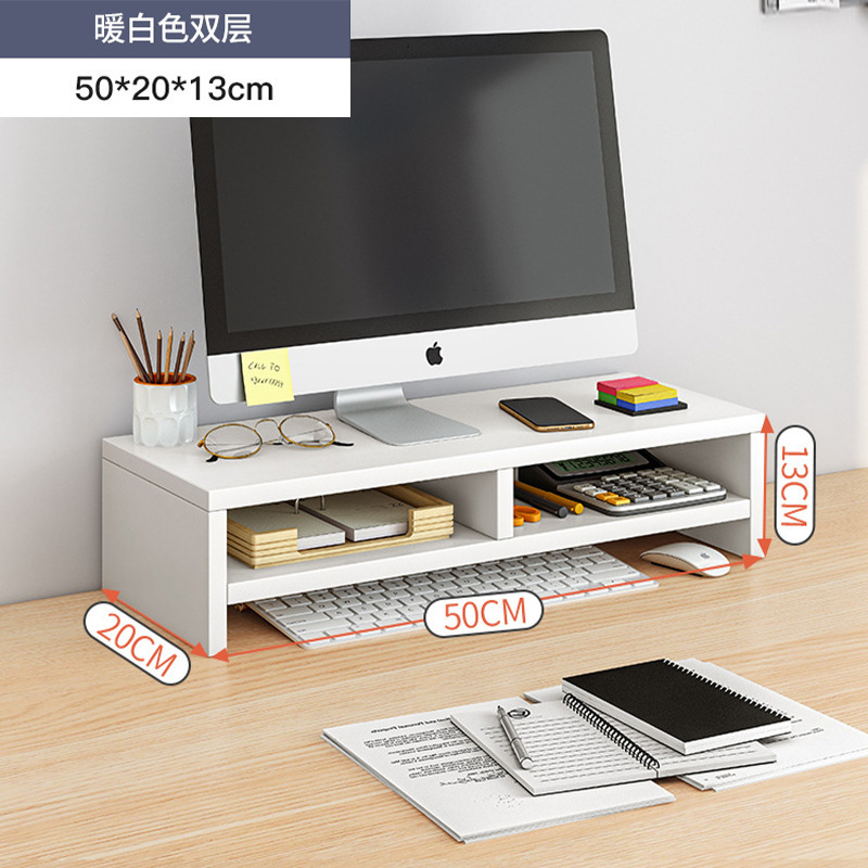 Monitor de computadora estante de elevación soporte de estante de almacenamiento de escritorio soporte de soporte de base de elevación de pantalla de escritorio estante de soporte