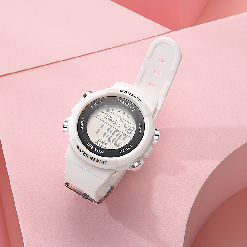 Ultra-Delgado Wang Yuan ins estilo coreano estilo simple unicornio reloj mujer estudiante multifunción deportes anti-reloj electrónico
