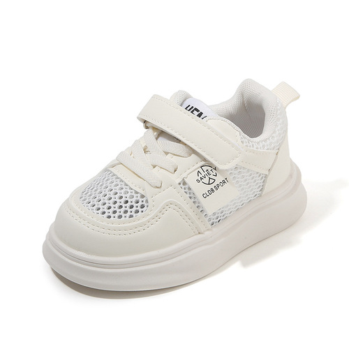 Children's soft sole board shoes for boys and girls, spring and summer, ultra-lightweight breathable mesh shoes for toddlers learning to walk