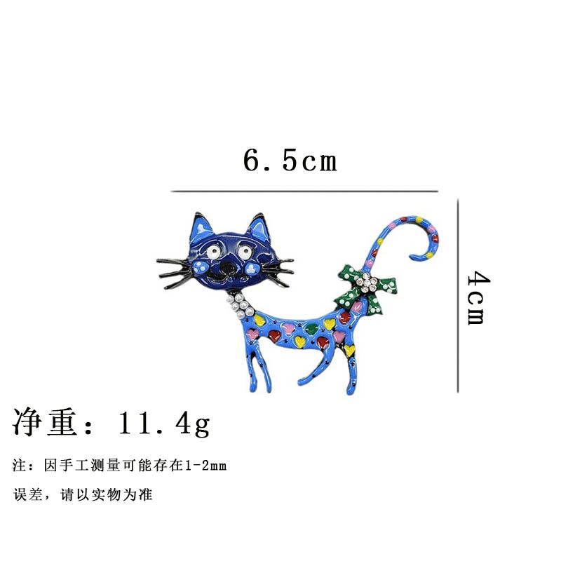 New Cartoon Enamel Cat Brooch, High-End Niche Corsage, Pearl Retro Brooch, Clothing Accessories, Wholesale for Women