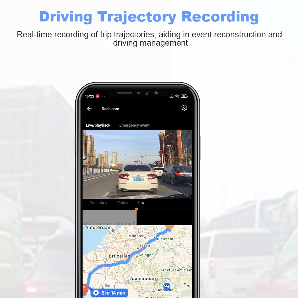Cross-Border 4g Smart Driving Recorder 2K+1080P Driving Assistance Support G-Sensor Collision Detection Gps