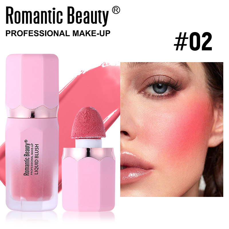 El blush líquido transfronterizo es un blush polivalente, un blush mate, un blush de color natural duradero.