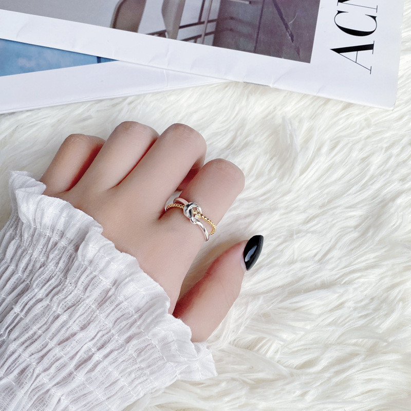 Fashion Geometric Sterling Silver Plating Open Ring 1 Piece