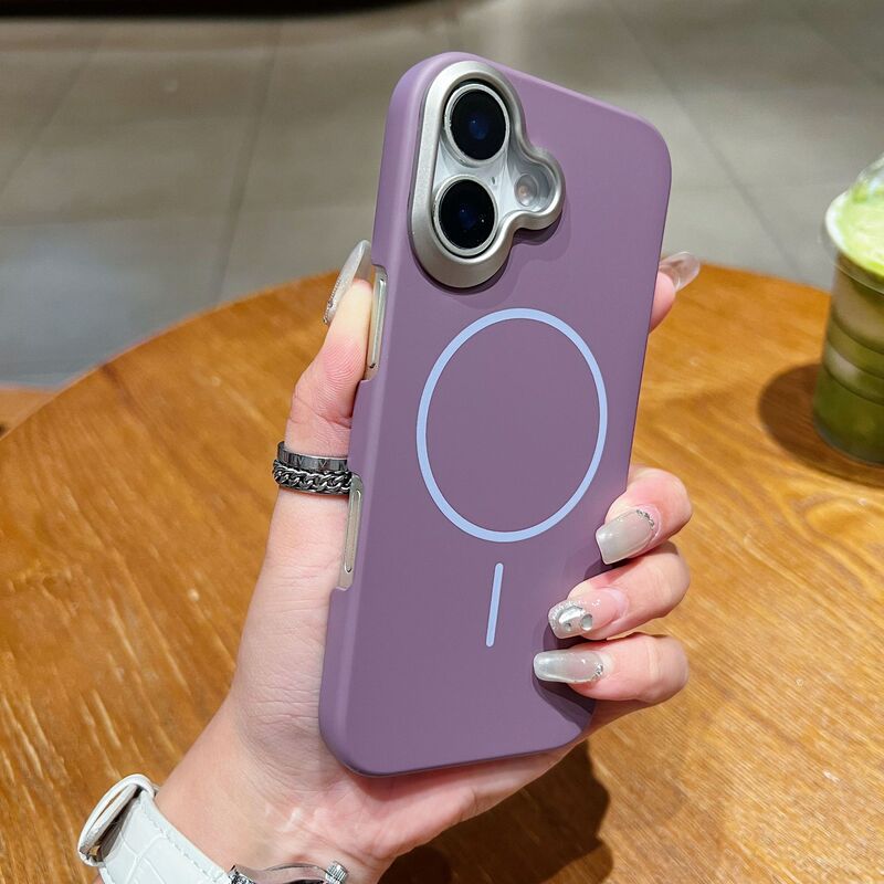 适用苹果17promax金甲PC细圈磁吸手机壳iphone16超薄散热15防摔壳|undefined