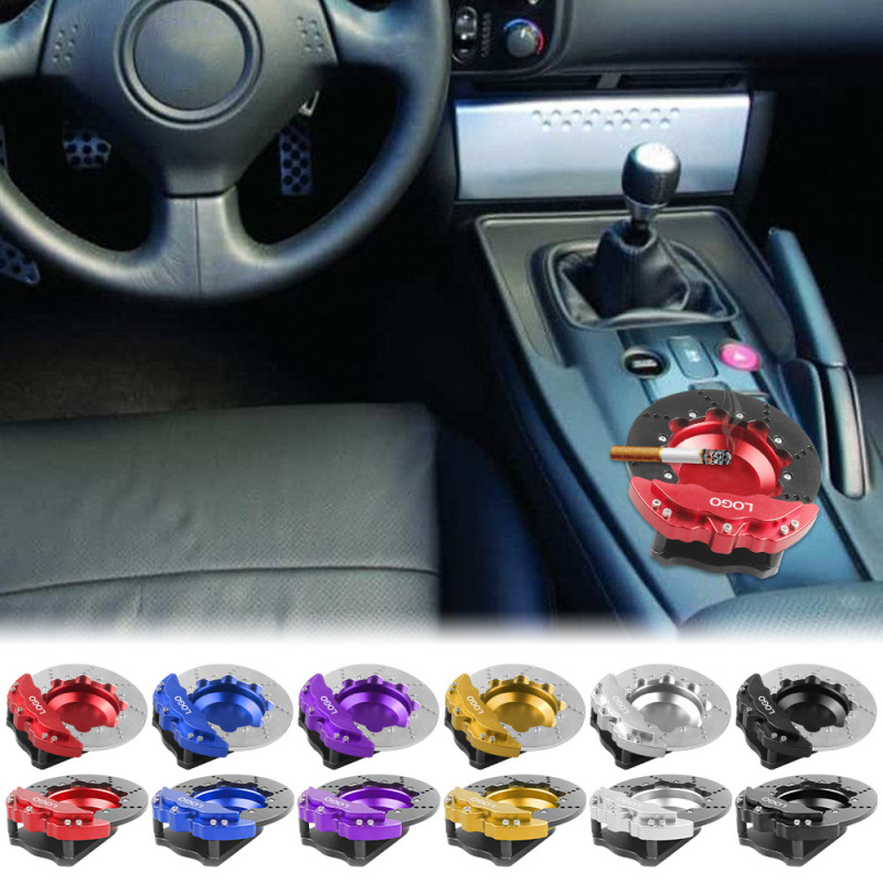 Car Modified Rotating Brake Caliper Ashtray Personalized Brake Caliper Ashtray Silver Black Edge Caliper Optional Car Modified Rotating Brake Caliper Ashtray Personalized Brake Caliper Ashtray Silver Black Edge Caliper Optional