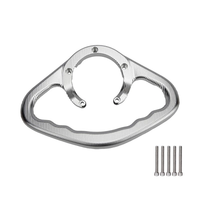 Motorcycle Safety Supplies: Cover, Rear Passenger Handle - silver-with-screws-kawasaki-models