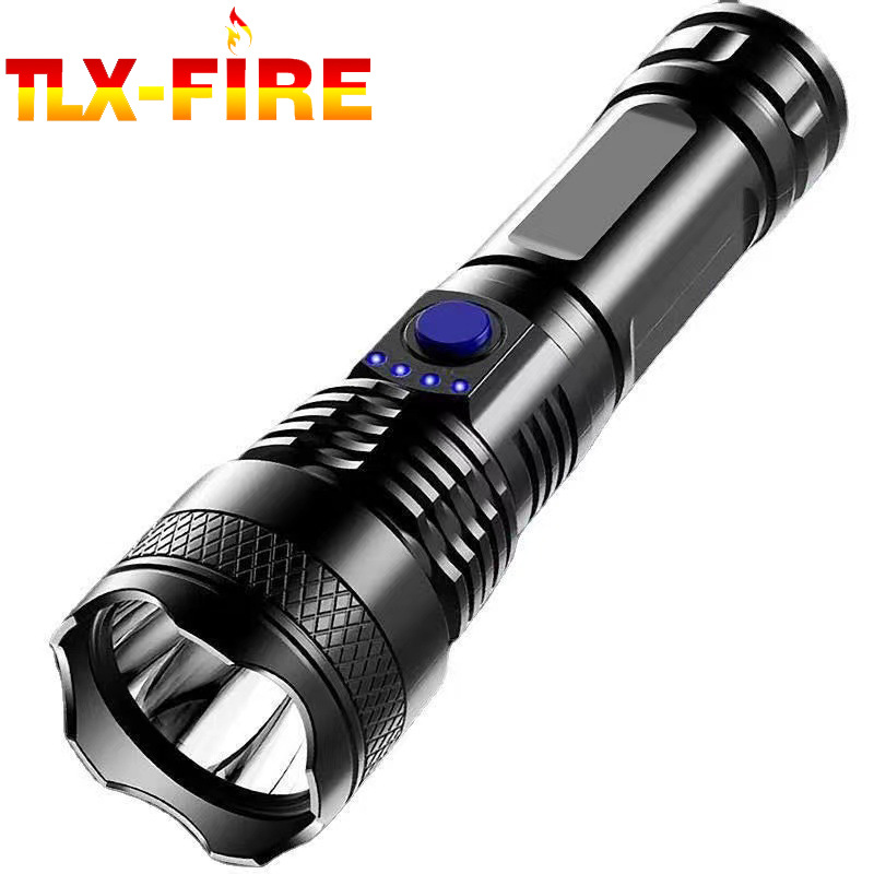 Lintera de luz alta luz Lintera de enfoque fijo LED al aire libre USB carga doméstica portátil 18650 pequeña linterna