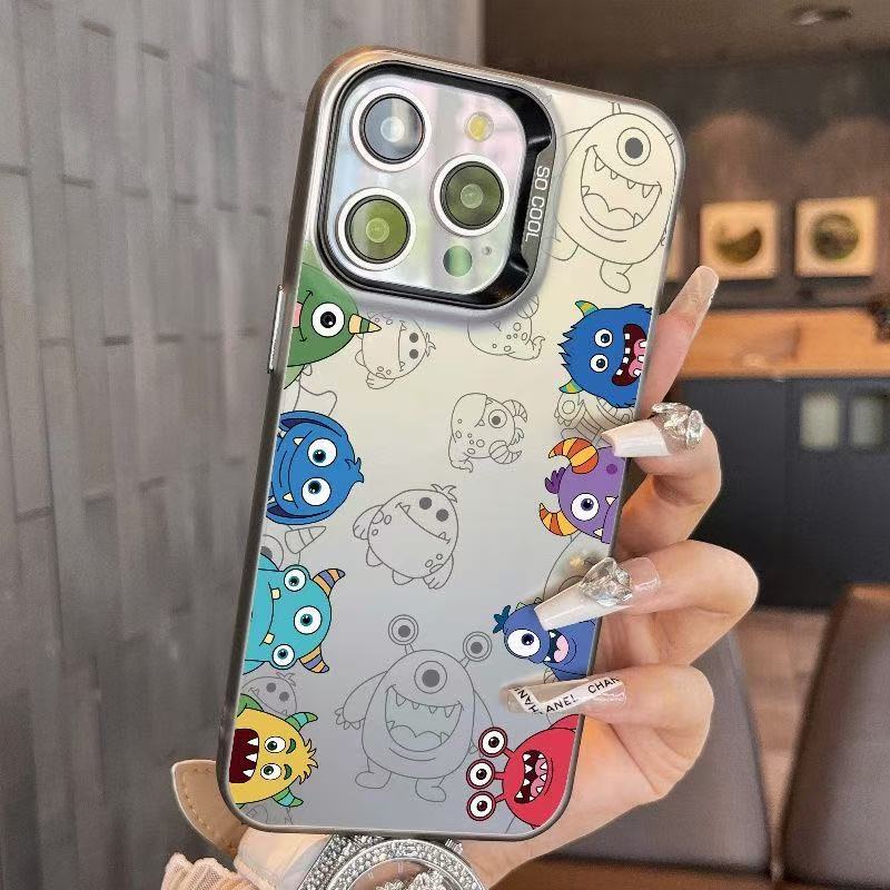 Pequeño monstruo para iPhone 16 funda para teléfono móvil Apple 15promax/14 lindo 13pro12 personalidad 11 Europa y América