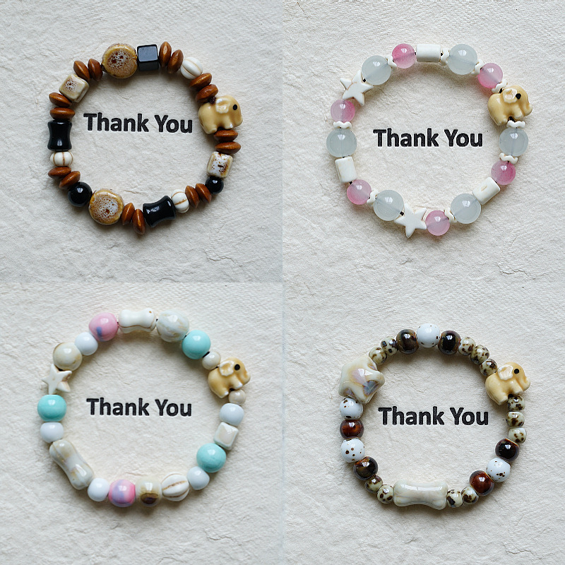 Jingdezhen Original Ceramic Bracelet Jewelry Sweet Elephant Series Artistic All-match High-end Bracelet Female Gift Jingdezhen Original Ceramic Bracelet Jewelry Sweet Elephant Series Artistic All-match High-end Bracelet Female Gift