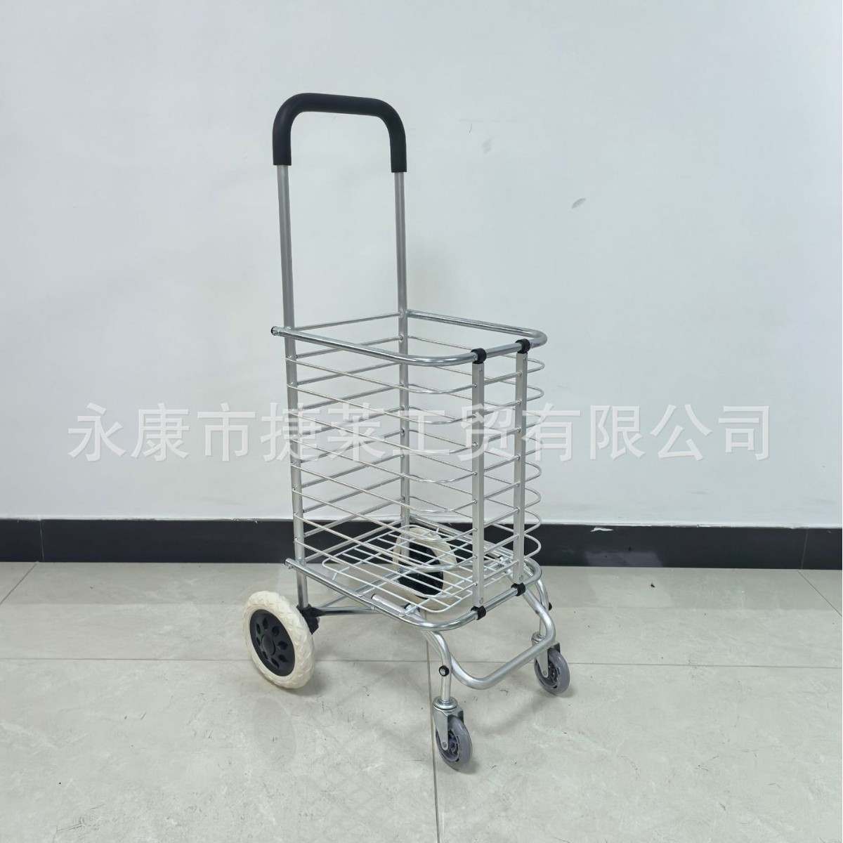 Shopping Cart Portable Trolley Grocery Cart Lightweight Luggage Cart Elderly Power-Assisted Handcart Trailer Supermarket Delivery Cart