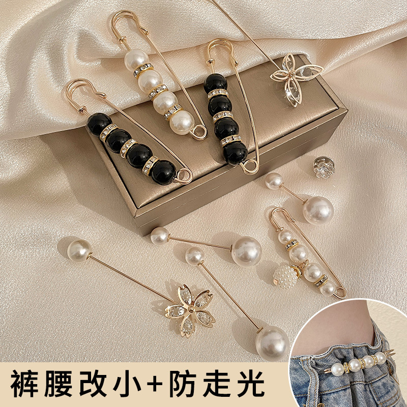 Apretar la cintura artefacto pantalones anti-exposición pin fijo tamaño de la cintura grande hebilla ajustable Ropa Accesorios botón