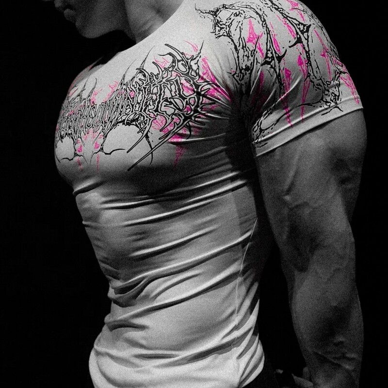 Breathedivinity Men's Fitness Tops Sports Quick-Drying Training Elastic Tight T-Shirt Cycling Quick-Drying Clothing Breathedivinity Men's Fitness Tops Sports Quick-Drying Training Elastic Tight T-Shirt Cycling Quick-Drying Clothing