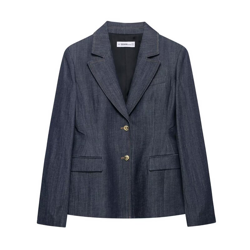 Waist-Cinching Denim Blazer 2342223 Denim Tube Top 2057223 Barrel-Shaped Jeans 5216042 Suit