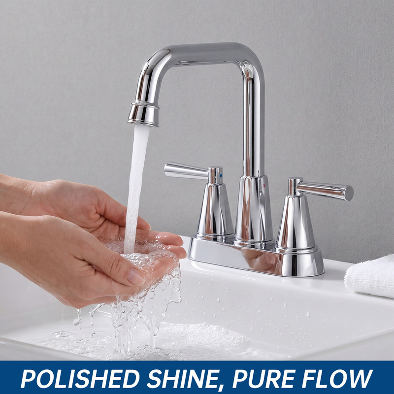 Amazon 304 Stainless Steel 4inch / 8inch Double Handle Faucet Hotel Rv Bathroom Countertop Basin Hot and Cold Water Faucet Amazon 304 Stainless Steel 4inch / 8inch Double Handle Faucet Hotel Rv Bathroom Countertop Basin Hot and Cold Water Faucet