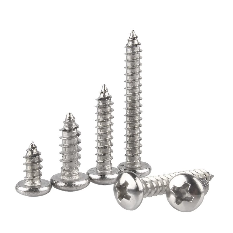 PA 크로스 라운드 헤드 셀프 태핑 나사 니켈 도금 검정색 팬 헤드 장난감 전자 정밀 소형 나사 M1M2M3M4