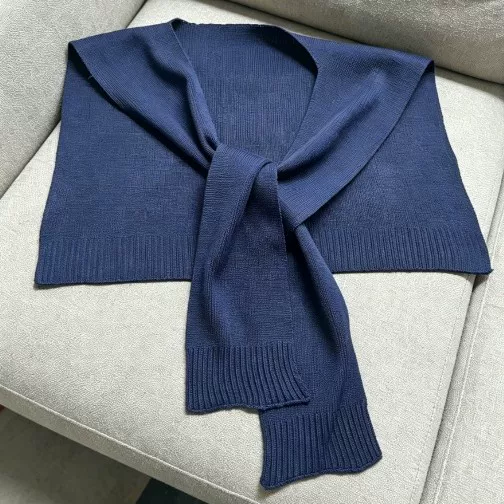 Women's Shawl, New Outerwear, Solid Color, Korean Style, Versatile Knit Vest, Layered with Shirt, Fake Collar, Striped Shawl