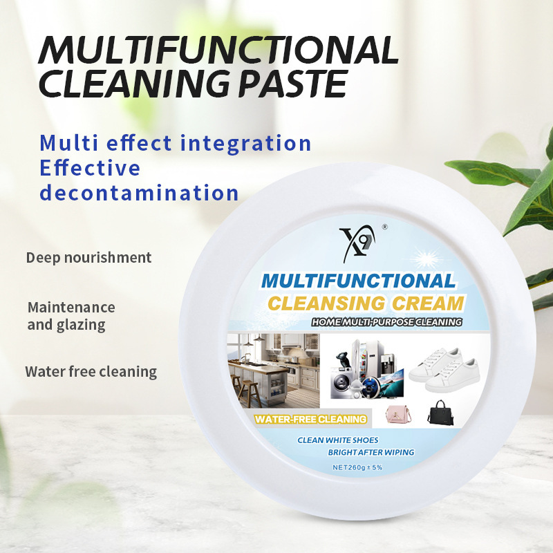 Multifunctional Cleaning Cream for White Shoes, Waterless Decontamination and Whitening, Leather Clothing and Leather Goods Care, Home Leather Shoes and Bags Renovation