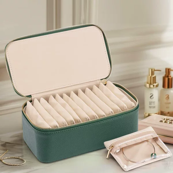 Cross-Border Internet Celebrity Jewelry Box Portable Travel 12-Piece Packaging Bag Jewelry Storage Box Earrings Earrings Jewelry Box