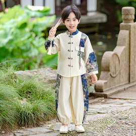 幼儿园汉服春秋中国风儿童唐装男童中秋国庆节国学礼服表演出服