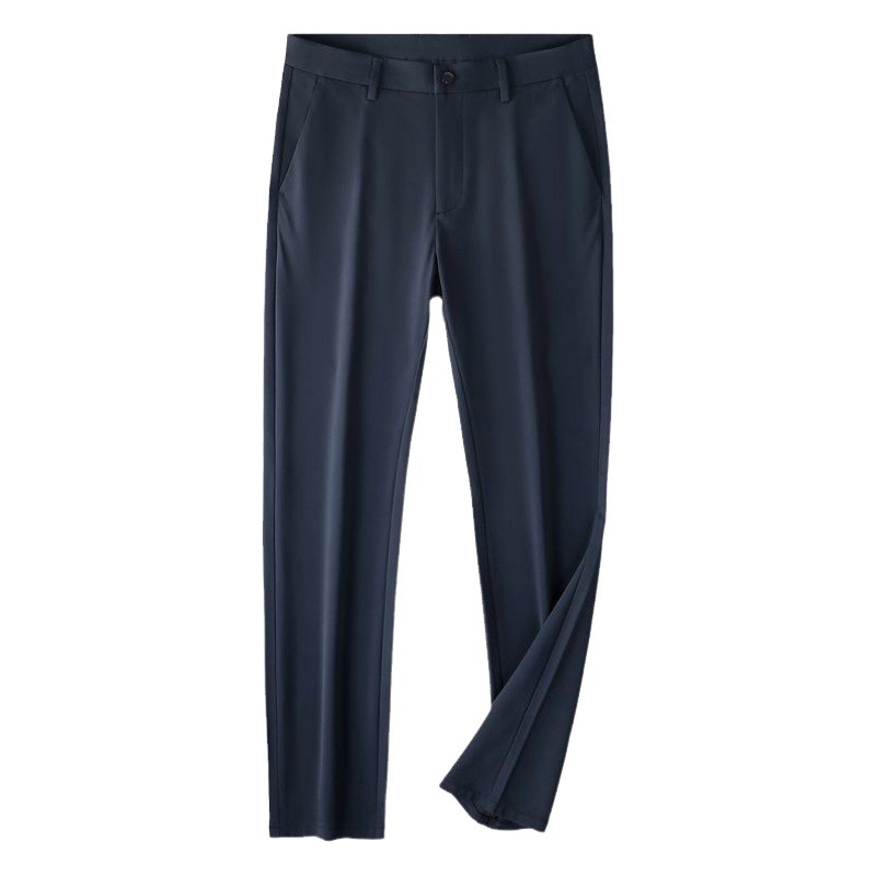 Comercio exterior transfronterizo Delgado verano Pantalones de cintura alta hombres de mediana edad y ancianos estiramiento papá desgaste casual traje de negocios Pantalones