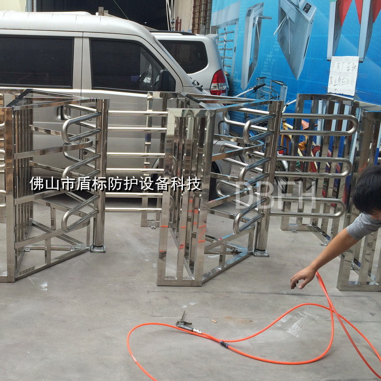 车站不锈钢止逆半高单向通道门 智能人脸识别全高单向通行旋转门