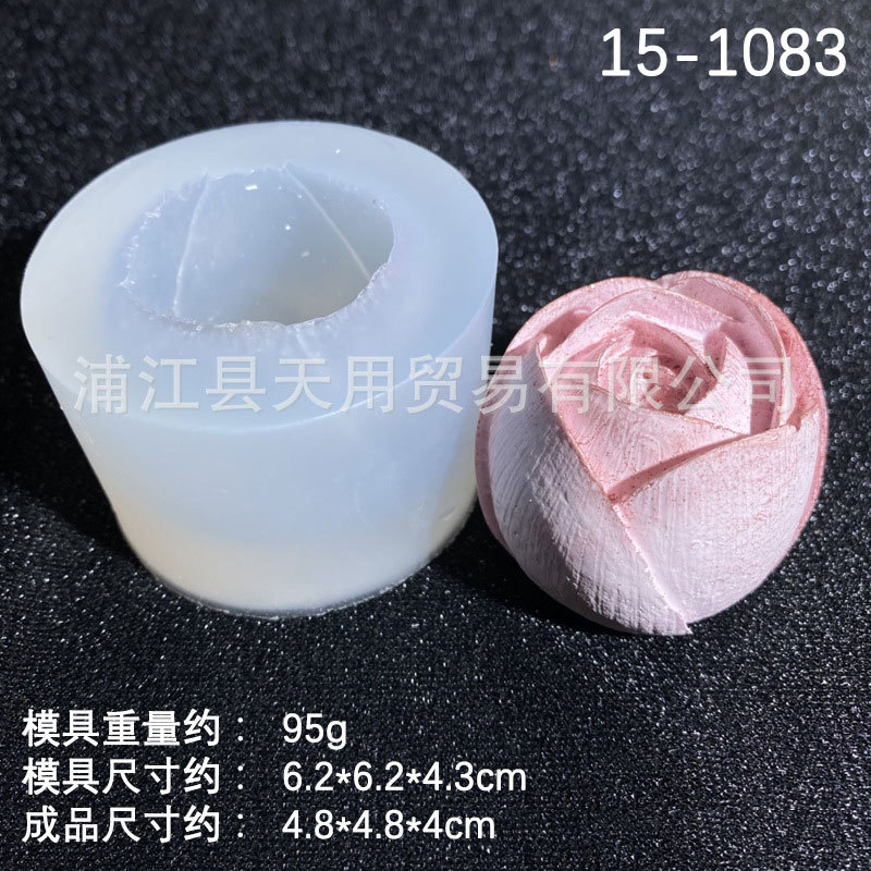 Simulación tridimensional forma de flor de tulipán molde de silicona DIY vela aromaterapia flor artificial molde epoxi accesorios de decoración de mesa