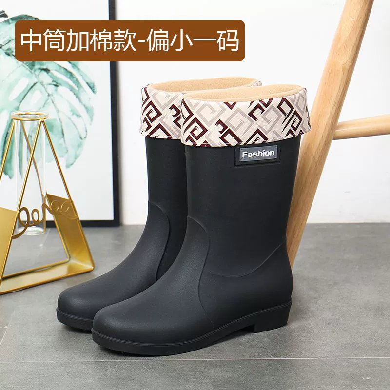 Дождевики для женщин нового стиля mid-calf дождевики для женщин взрослый стиль модная верхняя одежда корейский стиль водонепроницаемые обувь с противоскользящей толстой подошвой чехлы для обуви оптом