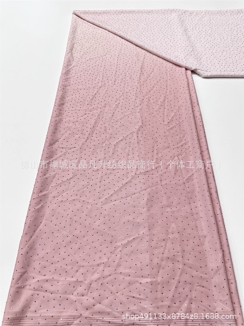 Vestido de cena de moda de fiesta de baile de camisa de vestido de tela gradiente caliente taladro de tela transpirable de alta elasticidad image 10