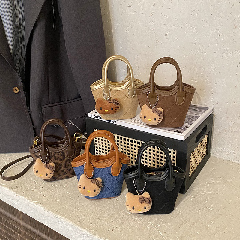 Children's Bags for Girls, Little Princesses, Fashionable and Cute One-Shoulder Cross-Body Bags, Fashionable and Versatile Leopard Print Women's Bags
