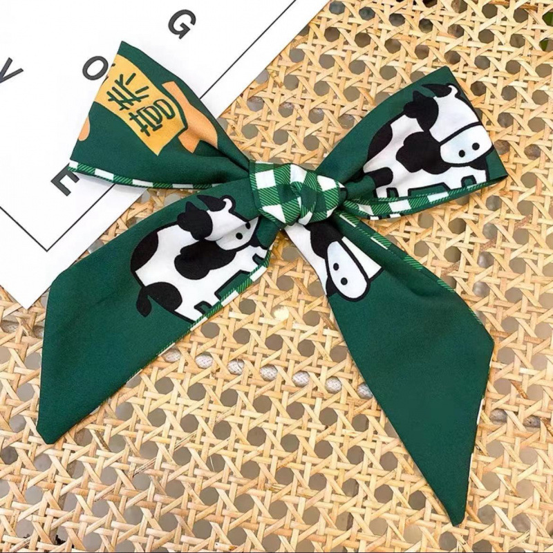 Green series-white cow