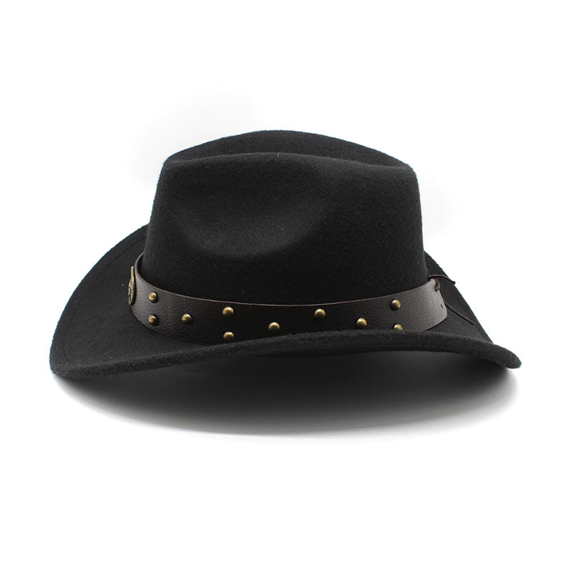 Western cowboyhatt i ullfilt för män och kvinnor för utomhus_voghion.com