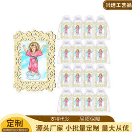 木质复古镂空相框欧式风格工艺品挂摆件卡通绘画展示图片保存相框