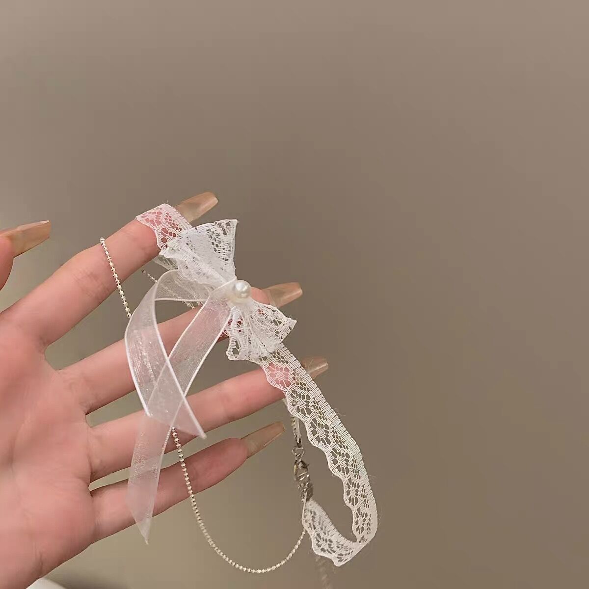 Collar de abstinencia de alto nivel, arco, collar de encaje blanco, cinturón de cuello, accesorios de cuello, collar