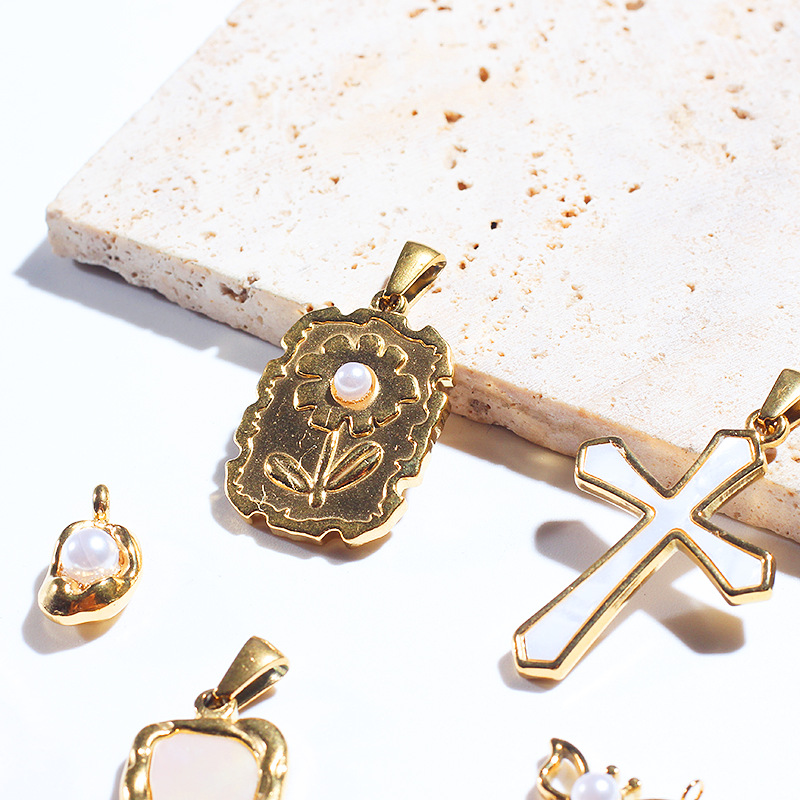 4g Weight Pendant Jewelry Making Type No Chain Chain Material 1 Piece Quantity Daily Occasion 304 Stainless Steel Material Cross, Heart Shape, Butterfly Pattern All Seasons Season Unisex Gender Polished Finish Retro Style 1 Piece 304 Stainless Steel Cross Heart Shape Butterfly Polished Pendant 3