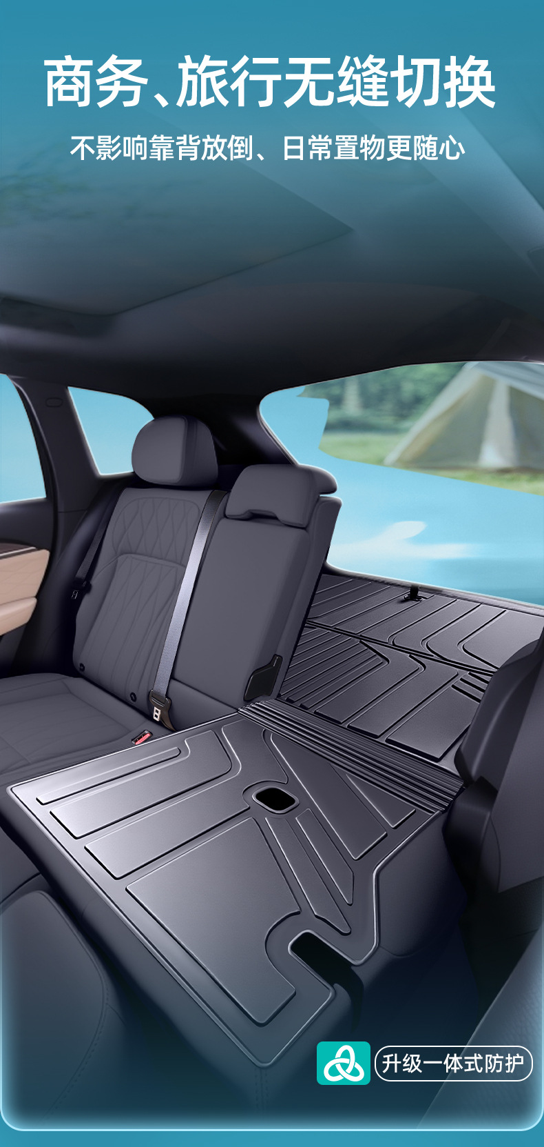 Suitable for Fangchengbao Titanium 3 Flash Charge Edition integrated trunk mat, car interior accessories, TPE trunk mat