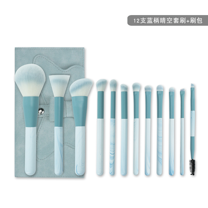 Flor mango claro cielo maquillaje cepillo + arco cepillo bolsa