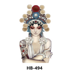 Small Full-Arm Waterproof Tattoo Stickers, Half-Arm Elk Animal & Clown Designs—Long-Lasting, Cross-Border, Trending in Europe and America