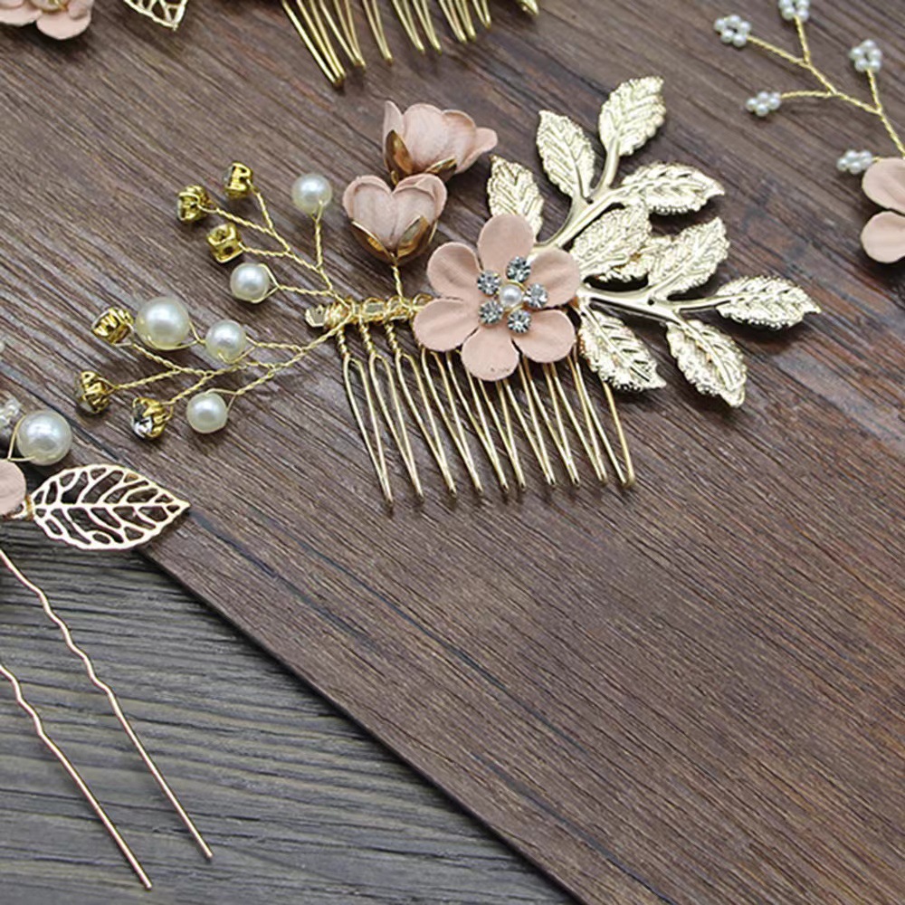 Cabeza transfronteriza hecha a mano cuatro piezas de flores de cabeza cinco piezas de blanco, azul, oro, rosa y otros estilos