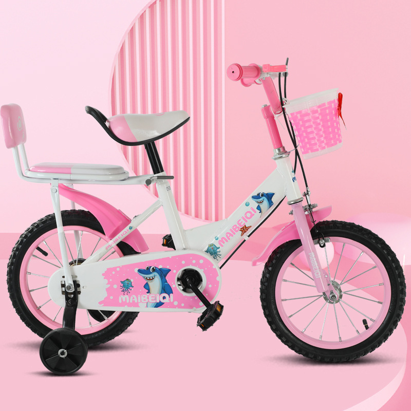 Bicicletas infantiles de 12 - 16 pulgadas, niños y niñas de 3 - 8 años de acero al carbono ligero con ruedas auxiliares, bicicleta infantil