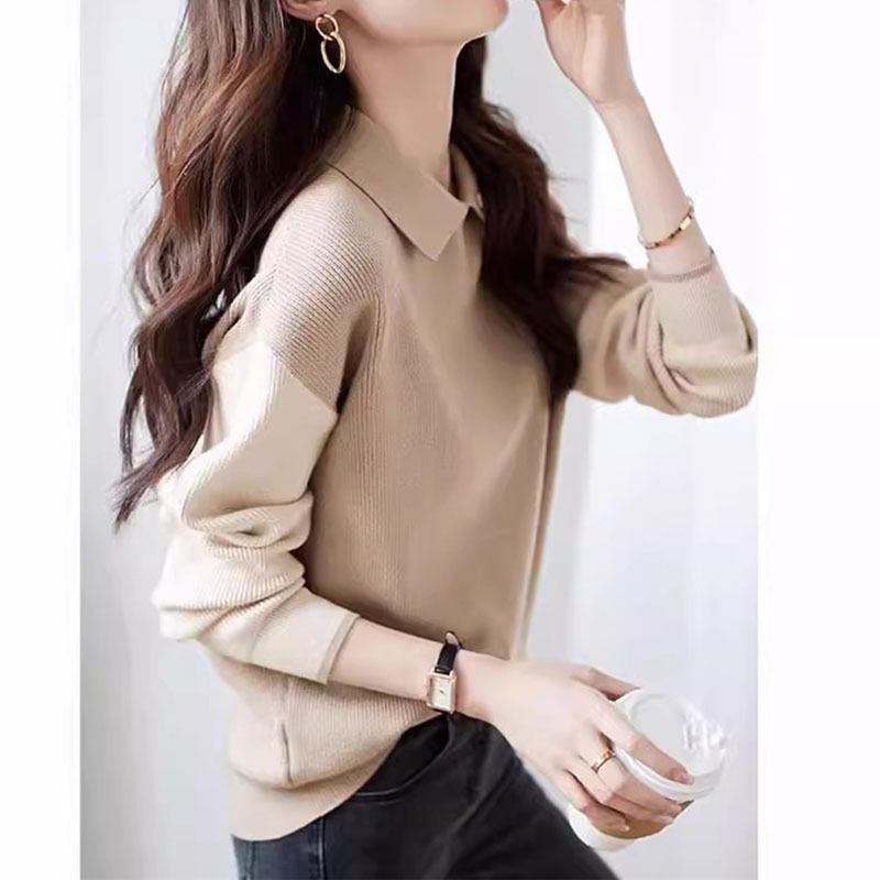 Ready Stock Manufacturer Clearance Knitted Bottoming Shirt for Women Spring & Fall New Style Loose Inner Sweater Women's Top Women Ready Stock Manufacturer Clearance Knitted Bottoming Shirt for Women Spring & Fall New Style Loose Inner Sweater Women's Top Women