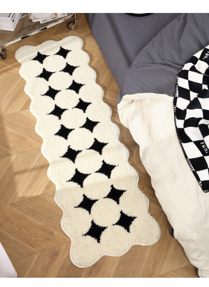 Cremefarbener Langflor Teppich Für Schlafzimmer Und Sofa_voghion.com