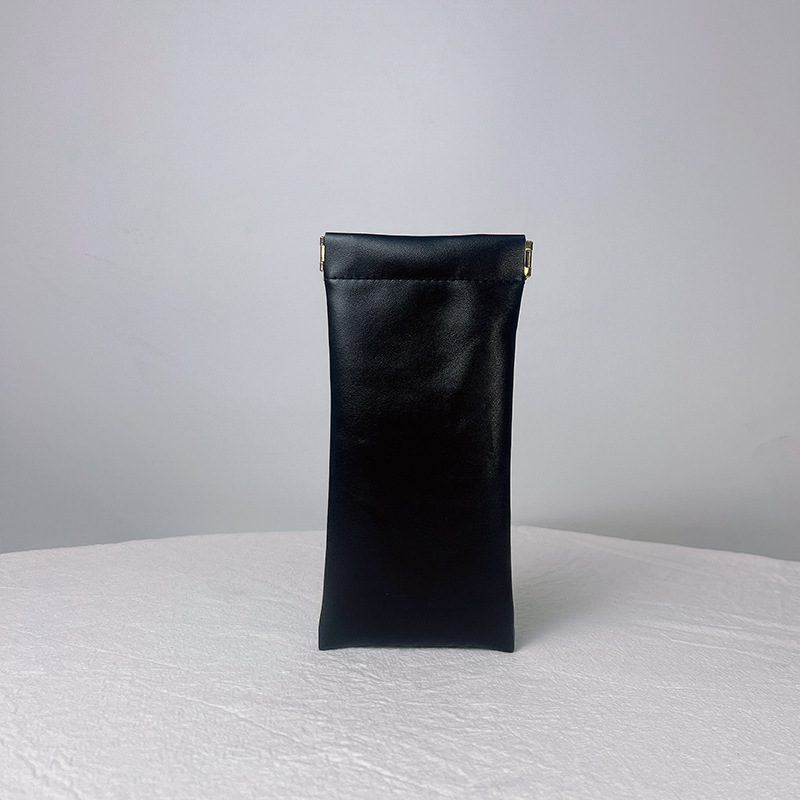 Bolsa de almacenamiento de gafas Gafas de sol portátiles antipresión Gafas de sol Cerrado automático Caja de almacenamiento de metralla Bolsa de almacenamiento de ojos Mujer
