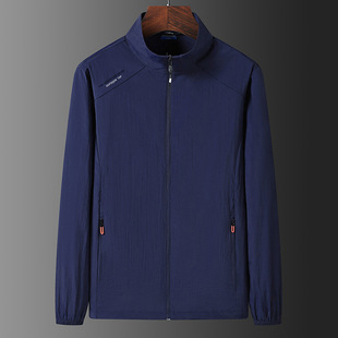 2024 Trendy New Sun Protection Clothing Men's Thin Jacket Summer Outdoor Sports Breathable UV Protection Skin Clothing