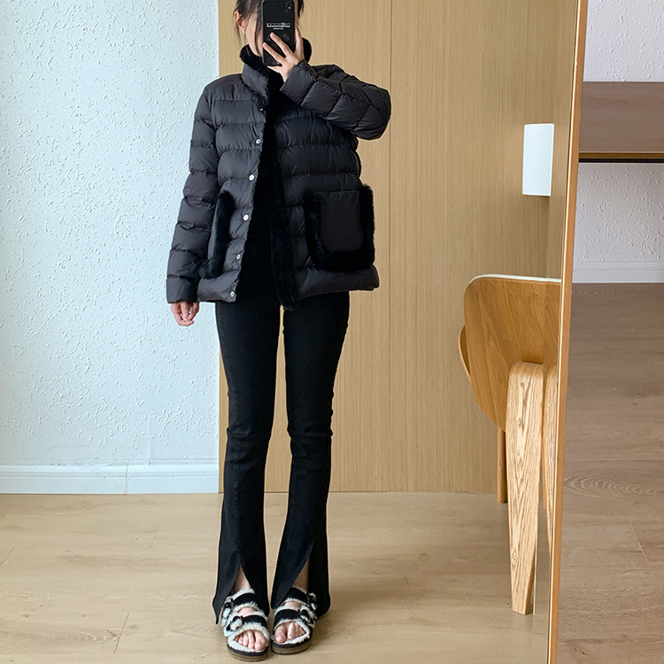 Women's Clothing Seto fur splicing short high end down jacket for women light and thin style atmospheric and elegant new Chinese style new winter_ipsvogv.com
